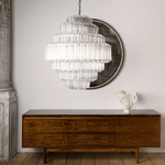 Clear Grande Palermo Chandelier – Modern Glass Tube Statement Light