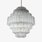 Clear Grande Palermo Chandelier – Modern Glass Tube Statement Light