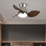 Solano Bloom Ceiling Fan Light with LED, Walnut Finish