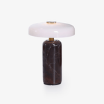 Lunara Marble Table Lamp with Opaline Glass Shade