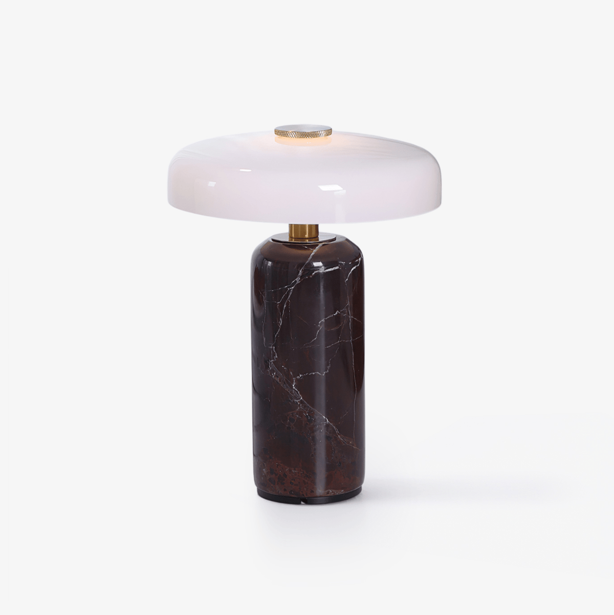 Lunara Marble Table Lamp with Opaline Glass Shade