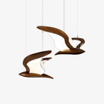 Avina Wing Pendant Light – Sculptural Wood LED Chandelier for Modern Interiors