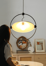 Kyra Pendant Light — Sculptural Golden Shade in Metal Ring