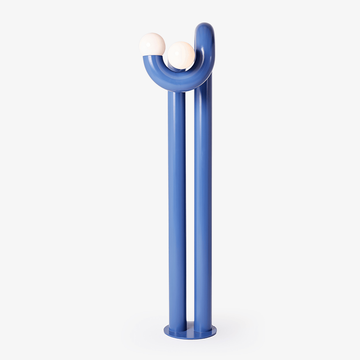 Luno Pop Floor Lamp – Modern Sculptural Floor Light in Glossy Blue