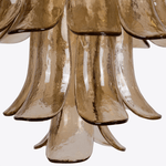 Amber Petalo Chandelier – Modern Brass & Glass Pendant Light