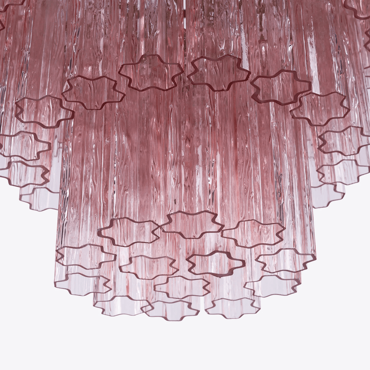 Rina Firenze Five-Tier Glass Chandelier in Polished Gold
