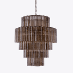 Rina Firenze Five-Tier Glass Chandelier in Polished Gold