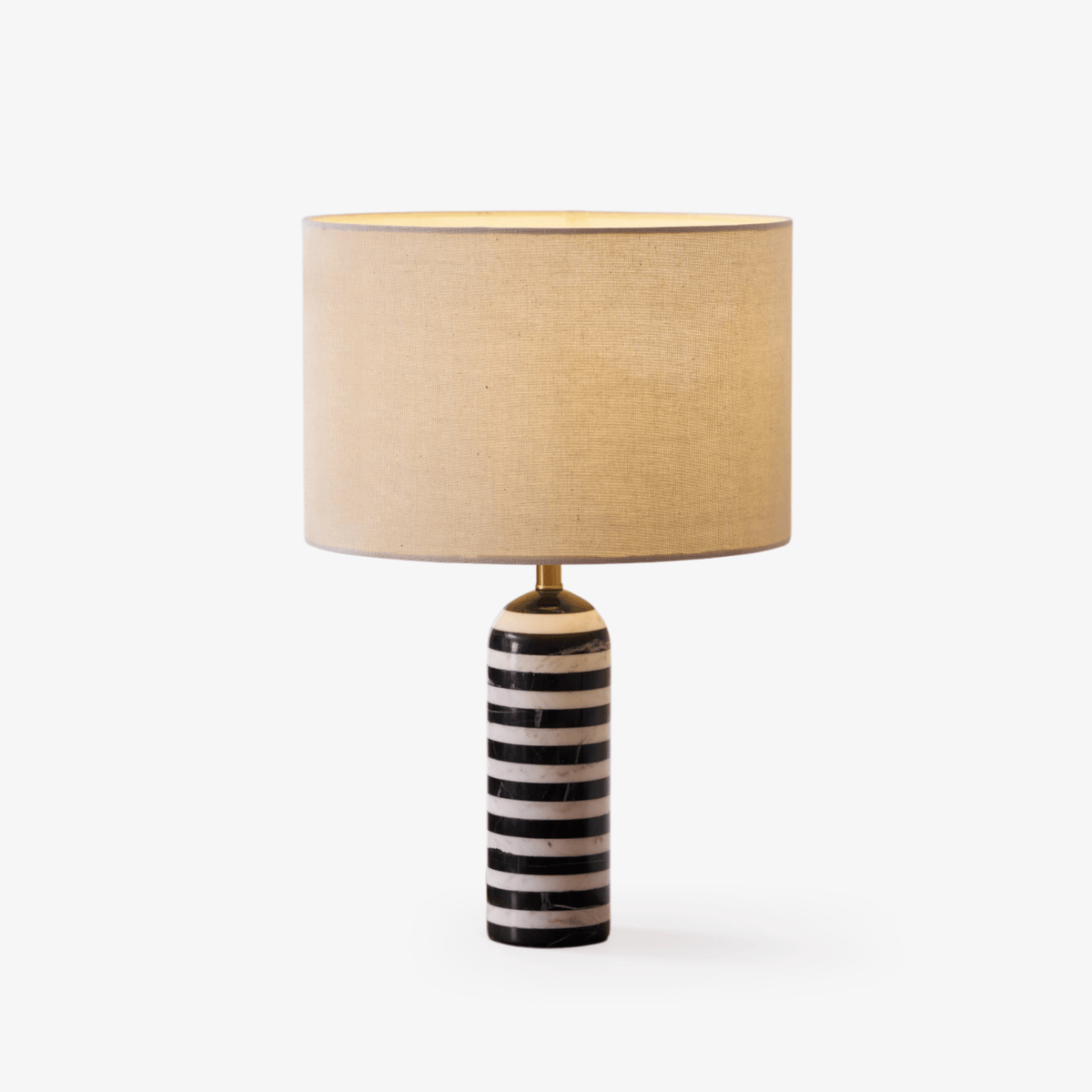 Tuxedo Marble Table Lamp – Modern Monochrome Accent Light for Bedroom and Living Room
