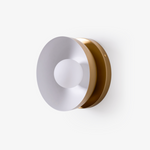 Solar Eclipse Brass Wall Sconce with Glass Shade for Modern Interiors