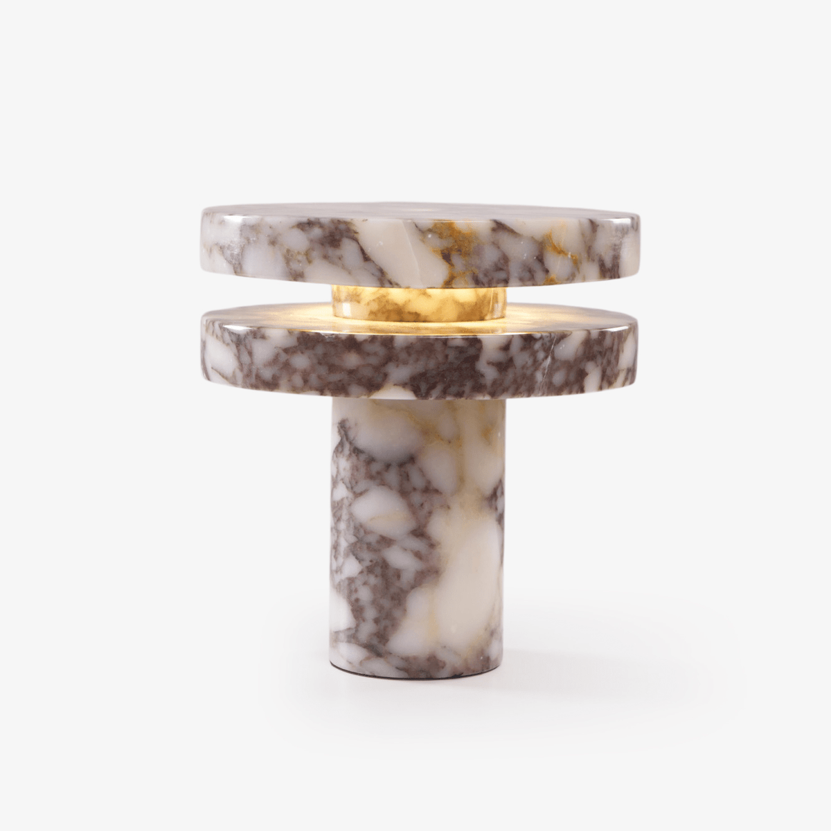 Halo Marble Table Lamp – Sculptural LED Accent Light in Natural Stone