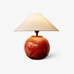 Emberveil Ceramic Table Lamp with Fabric Shade for Bedroom and Living Room