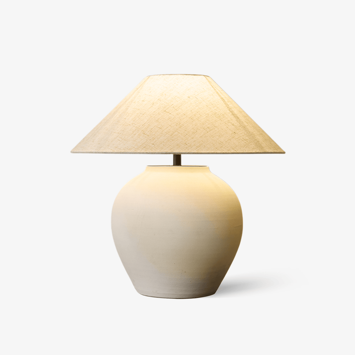 Albarella Ceramic Table Lamp with Fabric Shade for Bedroom & Living Room