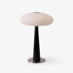 Aeruno Fluted Glass LED Table Lamp with Touch Dimming, Modern Sculptural Design