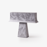 Veltan Sculptural Table Lamp in Antique Stainless Steel for Modern Interiors