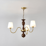 Grove Haven Wood and Brass Chandelier for Dining Room and Living Room
