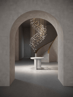Tidal Art Glass Chandelier – Modern Cascading LED Pendant Light