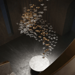 Tidal Art Glass Chandelier – Modern Cascading LED Pendant Light