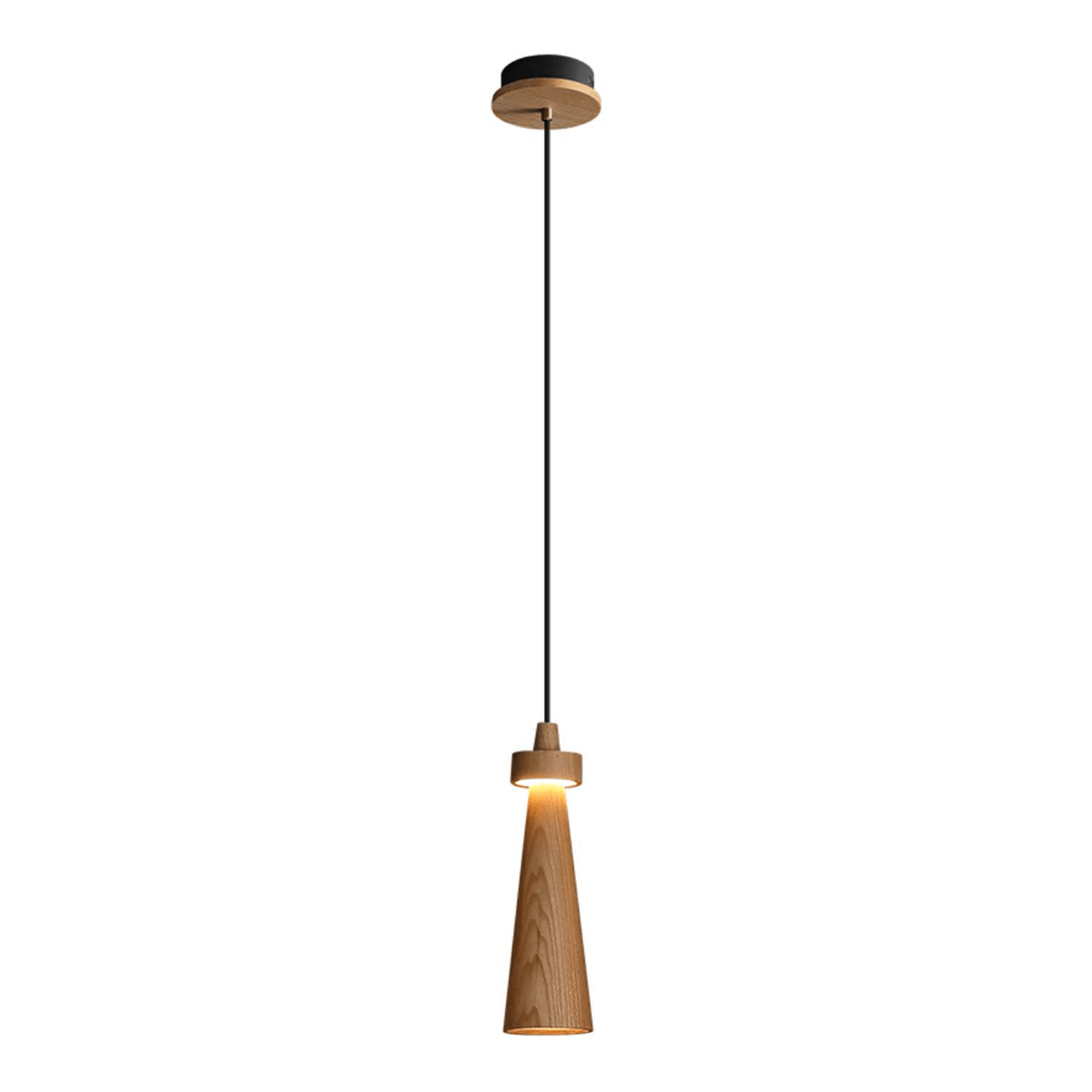 Loma Wood Pendant Light – Modern Minimalist LED Chandelier for Dining Room and Kitchen Island