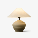 Satori Ridge Ceramic Table Lamp with Linen Shade for Modern Interiors