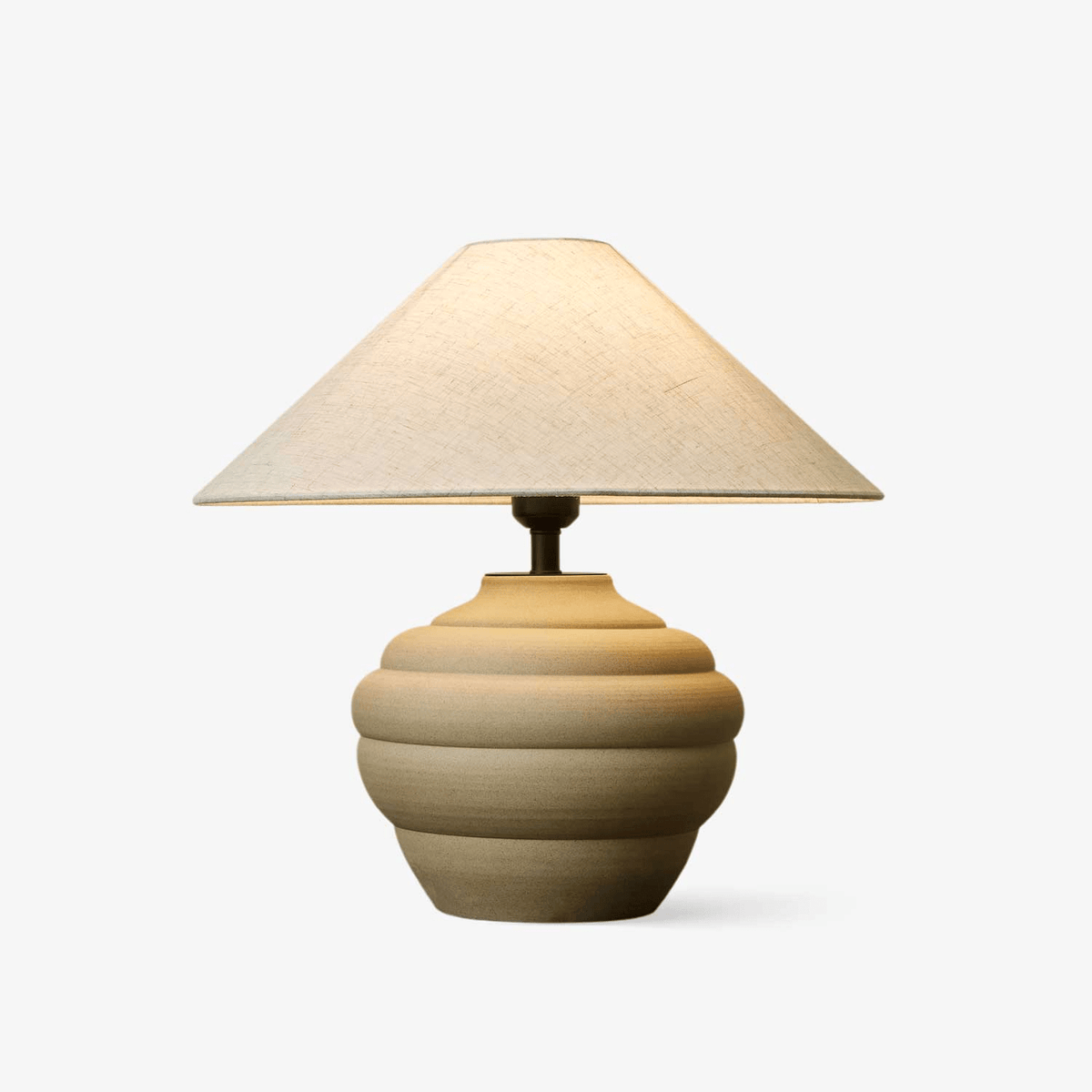 Ripple Clay Table Lamp – Sculptural Ceramic Accent Light for Modern Interiors
