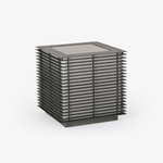 Solar Grid Outdoor Lantern – Modern Architectural LED Post Light
