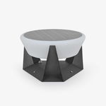 Geobase Solar Outdoor Post Light – Modern Geometric LED Garden Lamp