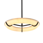 Carve Alabaster Ring Pendant Light – Modern Minimalist LED Chandelier