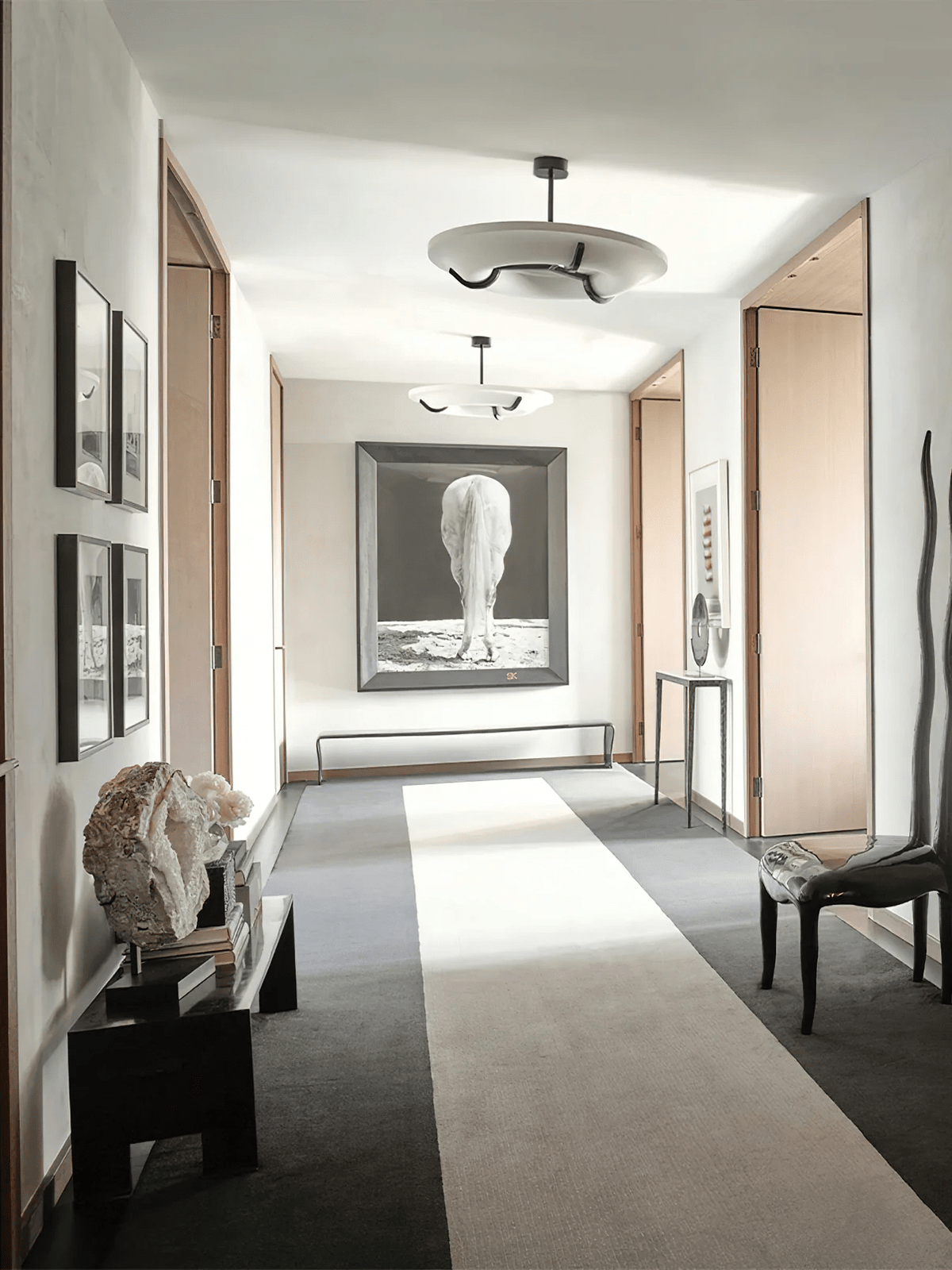 Carve Alabaster Ring Pendant Light – Modern Minimalist LED Chandelier