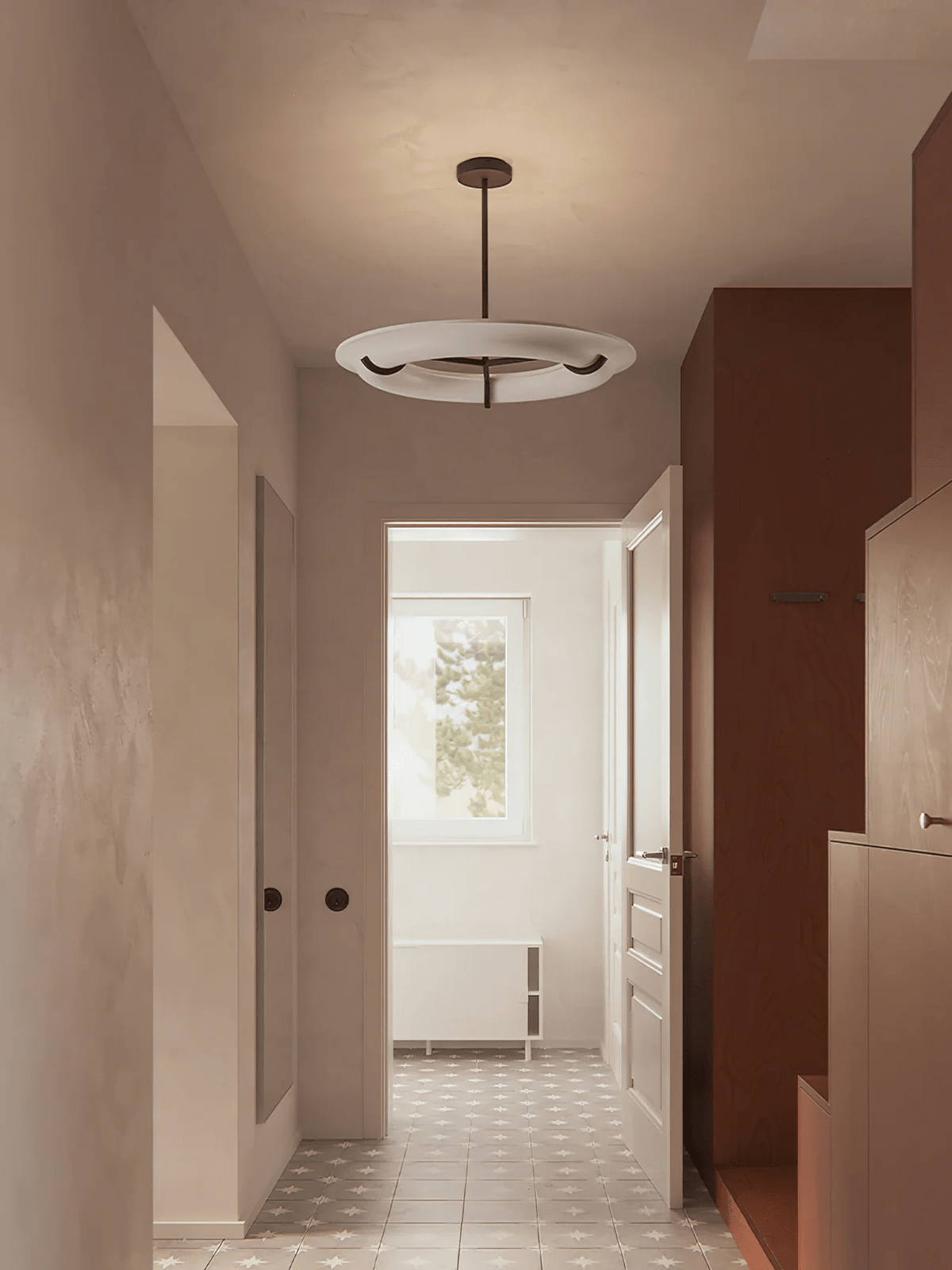 Carve Alabaster Ring Pendant Light – Modern Minimalist LED Chandelier
