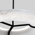 Carve Alabaster Ring Pendant Light – Modern Minimalist LED Chandelier
