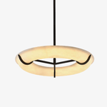 Carve Alabaster Ring Pendant Light – Modern Minimalist LED Chandelier