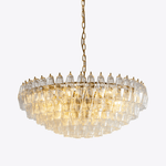 Clear Sorrento Chandelier — 47" Wide Tiered Glass Pendant Light