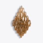 Sorrento Wall Sconce in Brass with Multicolored Glass Shades