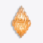 Sorrento Wall Sconce in Brass with Multicolored Glass Shades