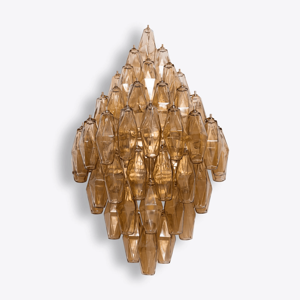 Sorrento Wall Sconce in Brass with Multicolored Glass Shades