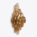 Sorrento Wall Sconce in Brass with Multicolored Glass Shades