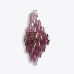 Sorrento Wall Sconce in Brass with Multicolored Glass Shades