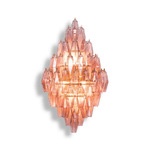 Sorrento Wall Sconce in Brass with Multicolored Glass Shades