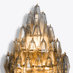 Sorrento Wall Sconce in Brass with Multicolored Glass Shades