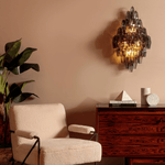 Sorrento Wall Sconce in Brass with Multicolored Glass Shades