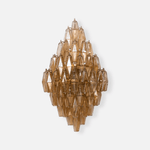 Sorrento Wall Sconce in Brass with Multicolored Glass Shades