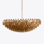 Amber Sorrento Multi-Tier Glass Chandelier, 59-Inch Wide Statement Lighting
