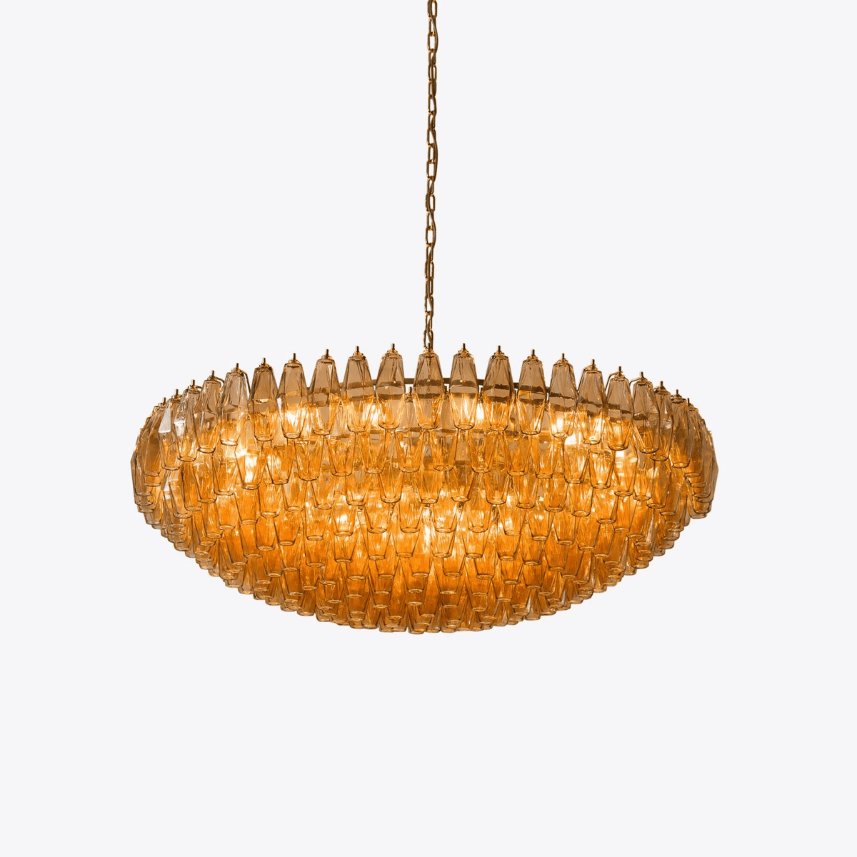 Amber Sorrento Multi-Tier Glass Chandelier, 59-Inch Wide Statement Lighting
