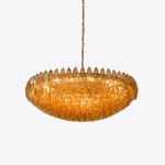 Amber Sorrento Multi-Tier Glass Chandelier, 59-Inch Wide Statement Lighting
