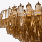 Amber Sorrento Multi-Tier Glass Chandelier, 59-Inch Wide Statement Lighting
