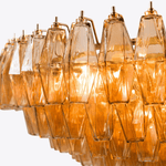 Amber Sorrento Multi-Tier Glass Chandelier, 59-Inch Wide Statement Lighting