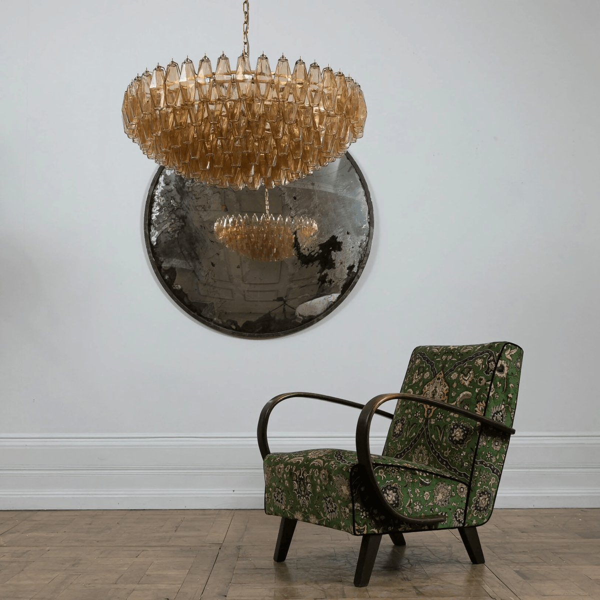 Amber Sorrento Multi-Tier Glass Chandelier, 59-Inch Wide Statement Lighting