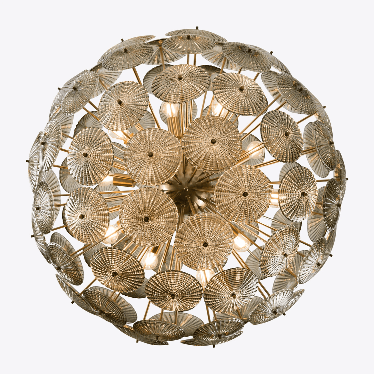Vicenza Sputnik Chandelier — Modern Glass & Gold Designer Ceiling Light