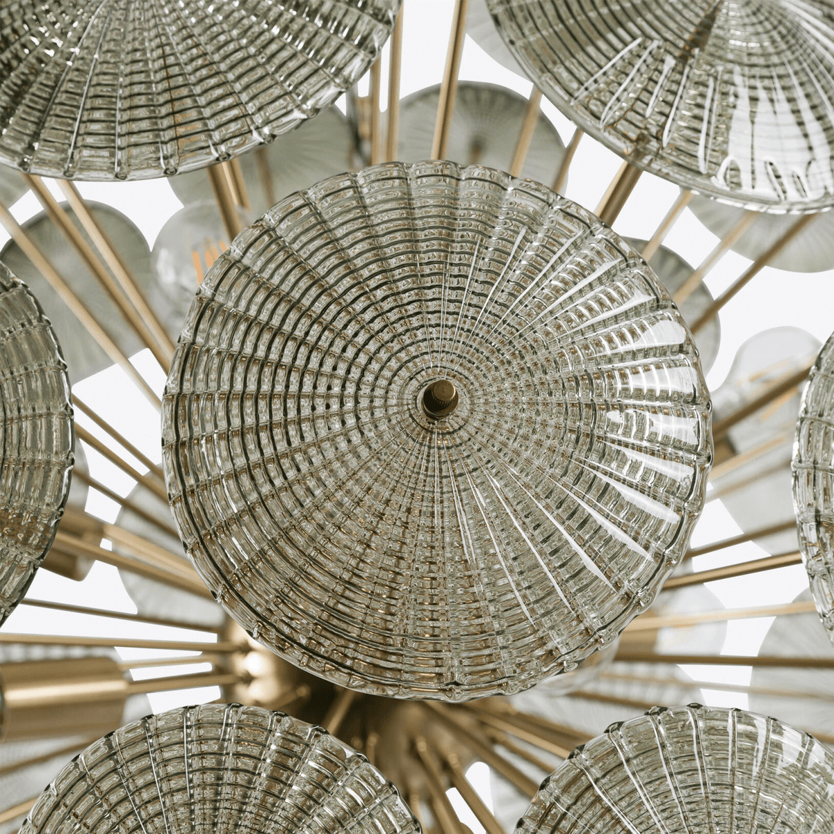 Vicenza Sputnik Chandelier — Modern Glass & Gold Designer Ceiling Light