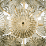 Vicenza Sputnik Chandelier — Modern Glass & Gold Designer Ceiling Light